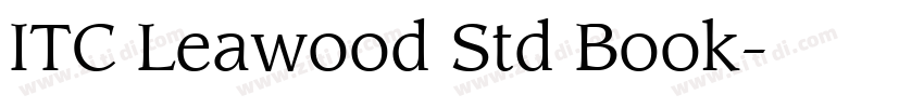 ITC Leawood Std Book字体转换